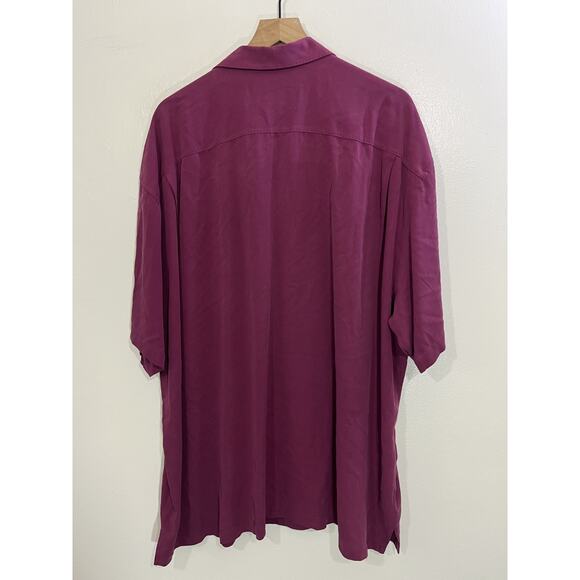 Tommy Bahama 2XL Silk Button Down Camp Shirt Retro Bowling Resort Tropical Dad - Picture 2 of 13